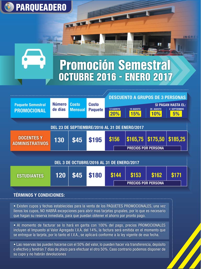 Promoción Parqueadero