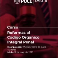 Curso – Reformas al Código Orgánico Integral Penal