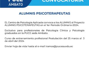 Convocatoria psicoterapeutas