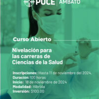 Nivelación para las carreras de Ciencias de la Salud