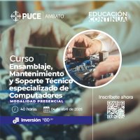 Ensamblaje, mantenimiento y soporte técnico especializado en Computadores